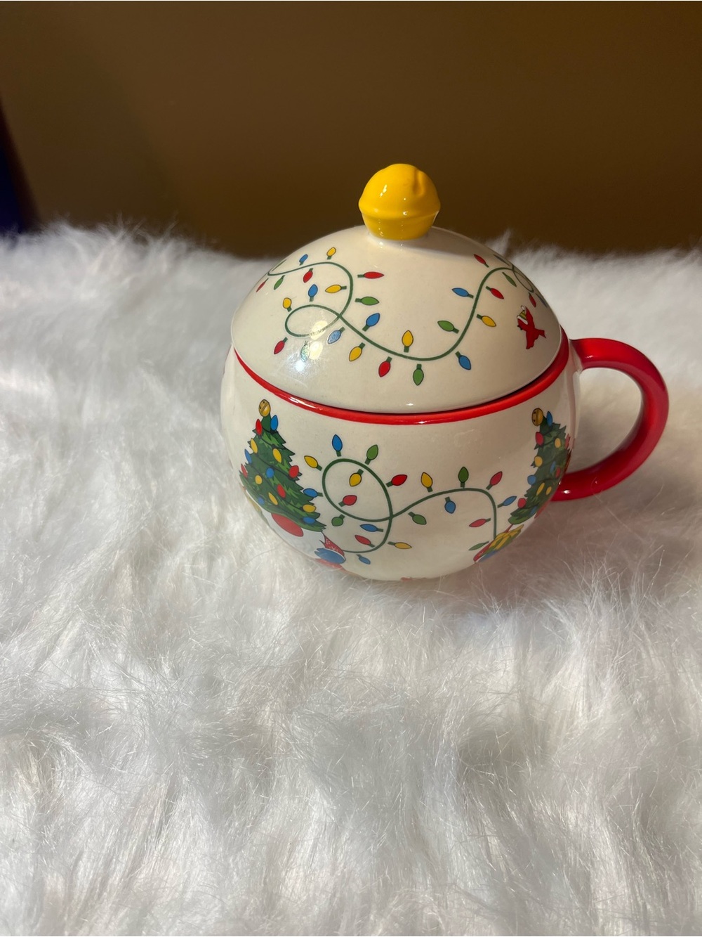 Temp-Tations Covered Soup Bowl/mug Christmas